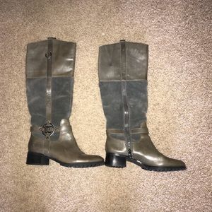 Grey knee high boots - Etienne Aigner